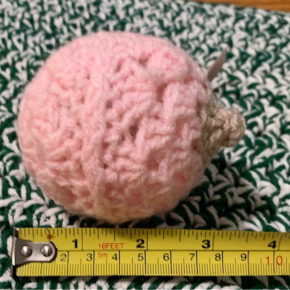 Crocheted Breast Cancer Awareness Boob Ornament - Picture 5 of 5